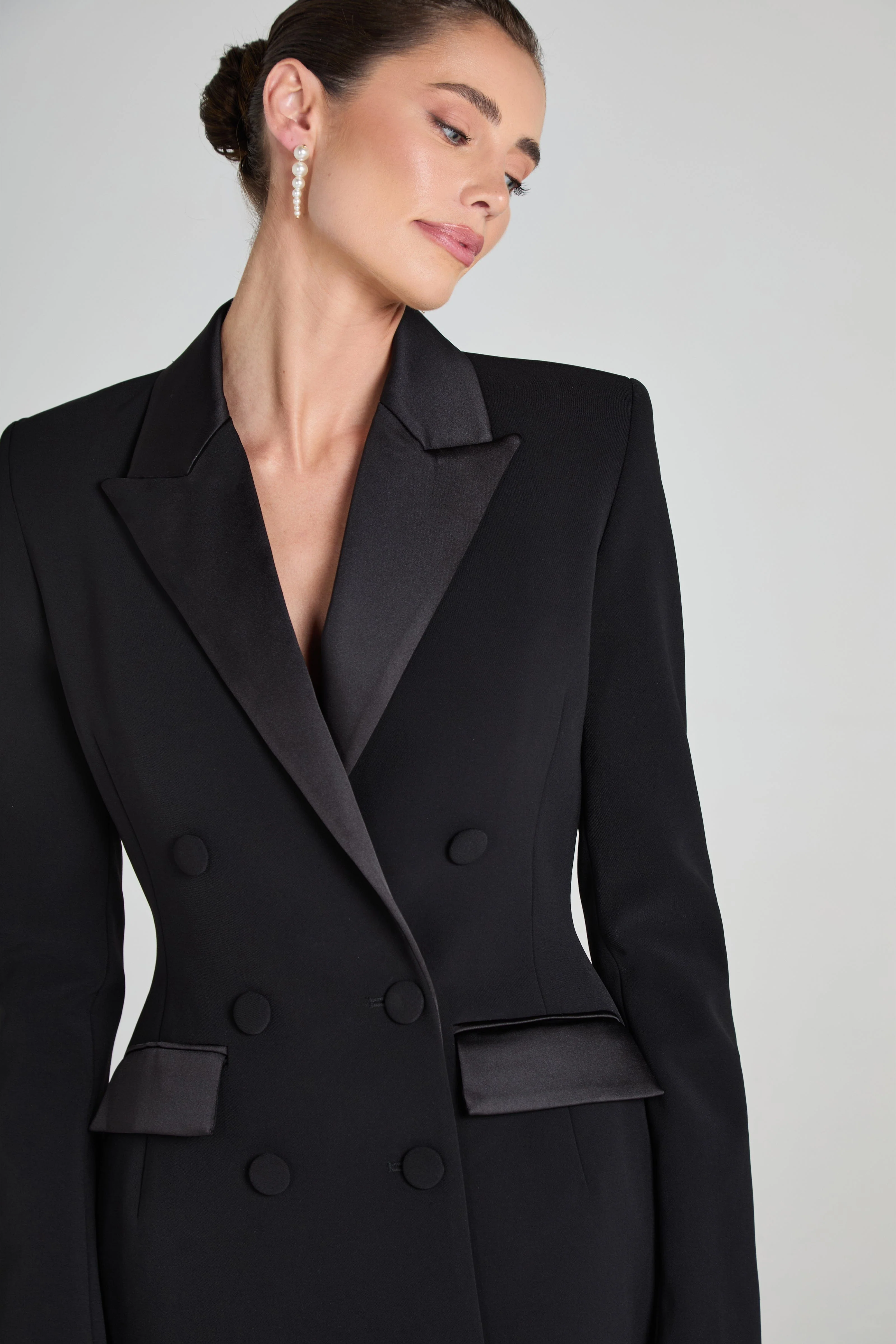 Monica Black Blazer Dress - Image 3