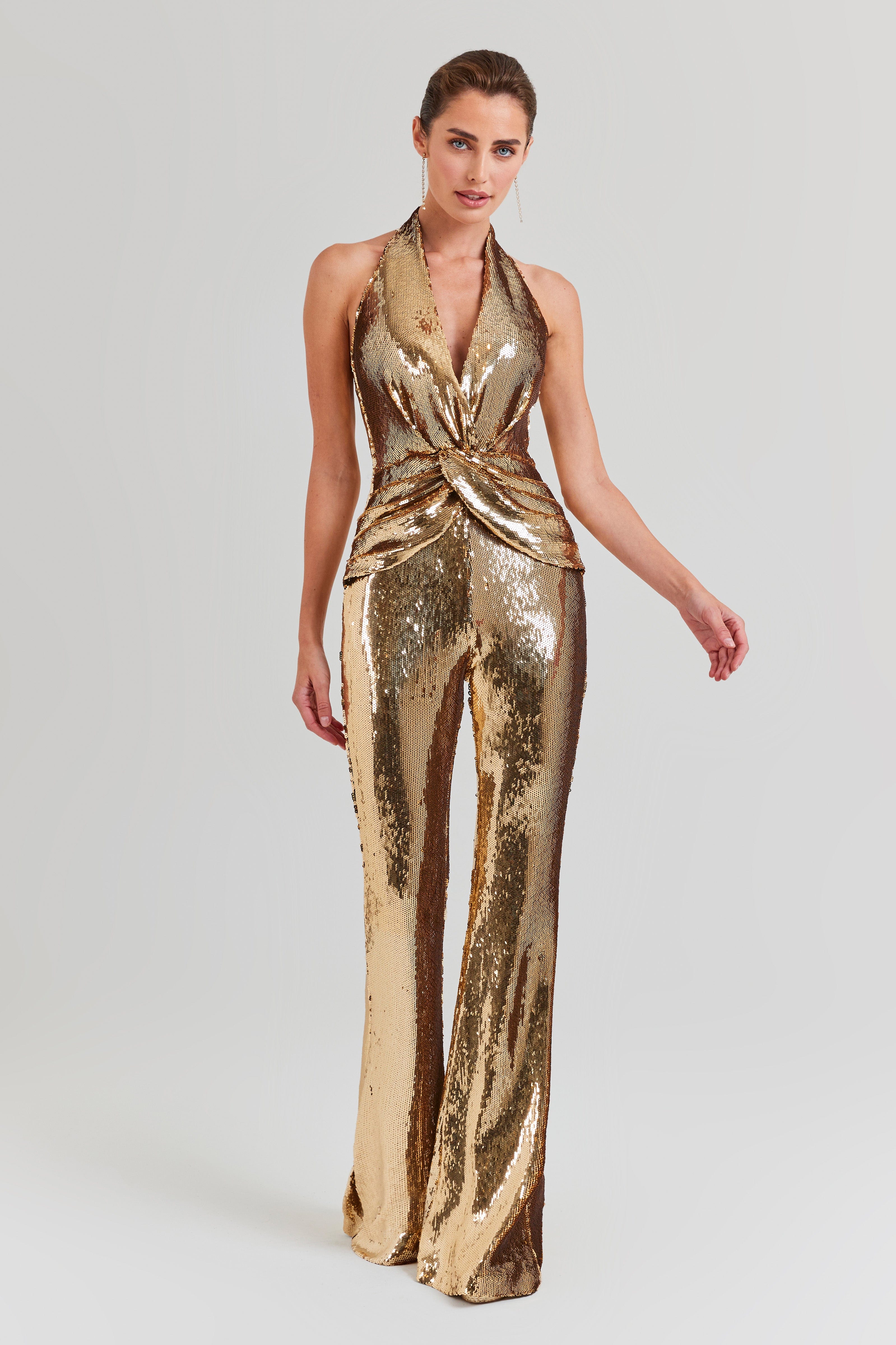 Tianna Gold Jumpsuit - Image 3