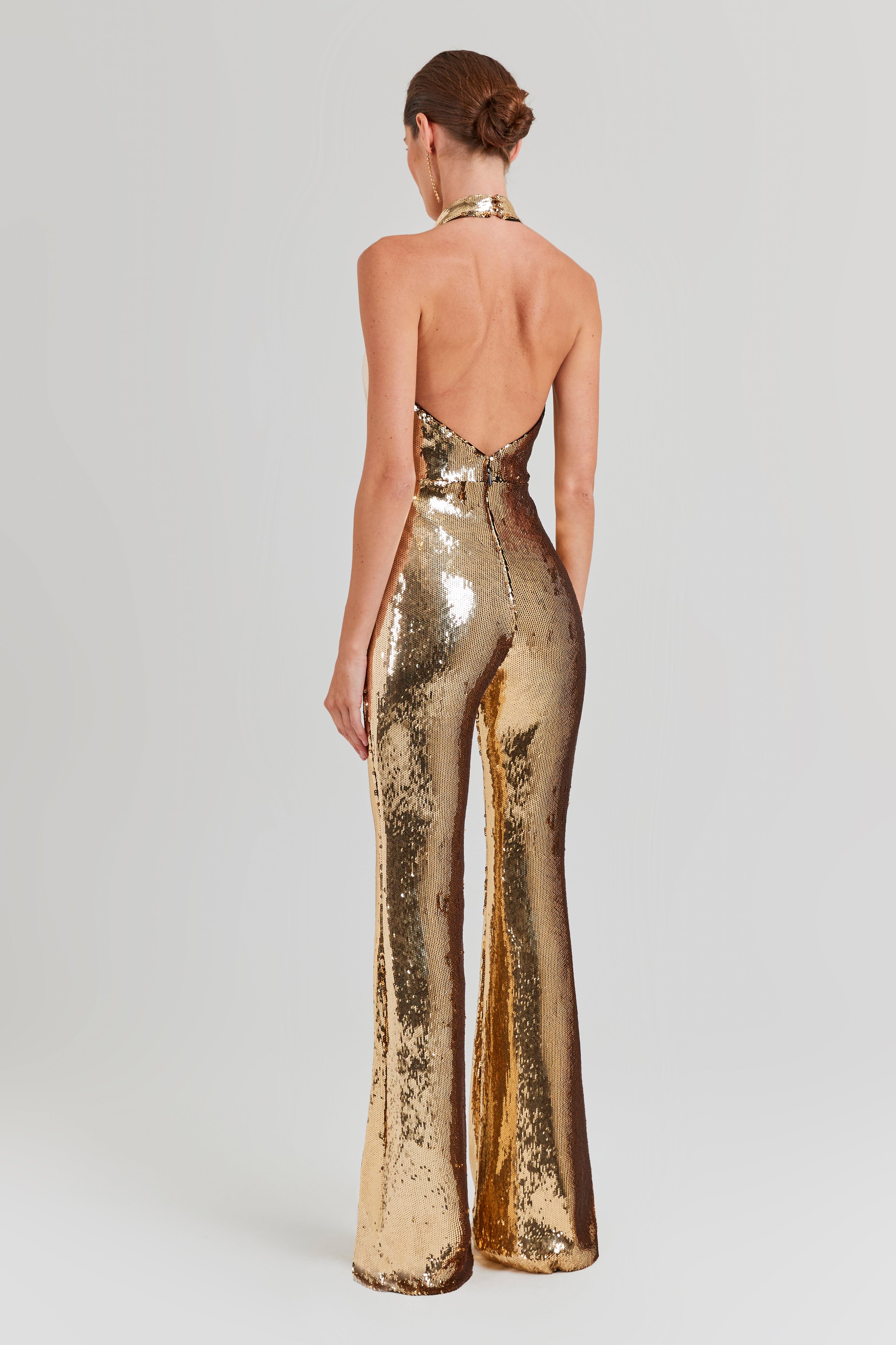 Tianna Gold Jumpsuit - Image 4